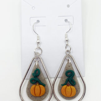 Pumpkin Silver Loops