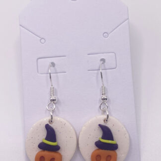Pumpkin Witch Earrings - Small