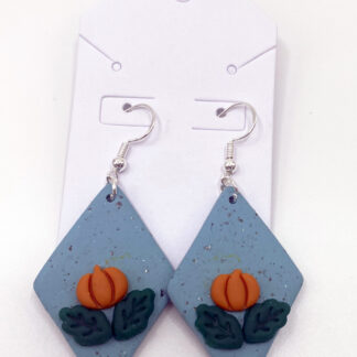 Pumpkin Diamond Dangle Earrings
